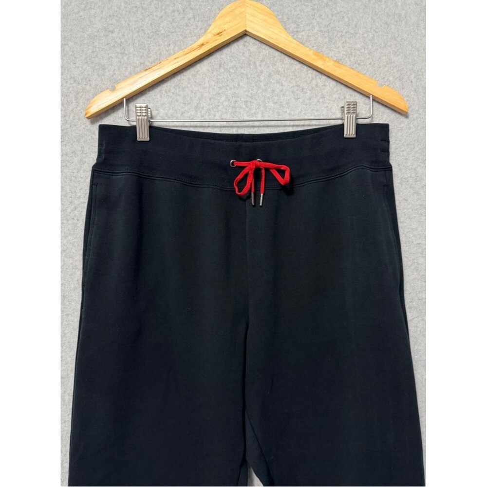 Polo Ralph Lauren Mens Black Jogger Sweatpants Size Large Black Red White Logo - Picture 3 of 9